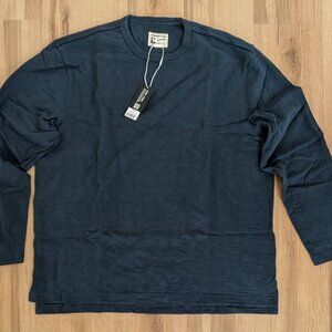 NWT Bearbottom Clothing Rugby Crew Long Sleeve Shirt Navy XXL Heavyweight
